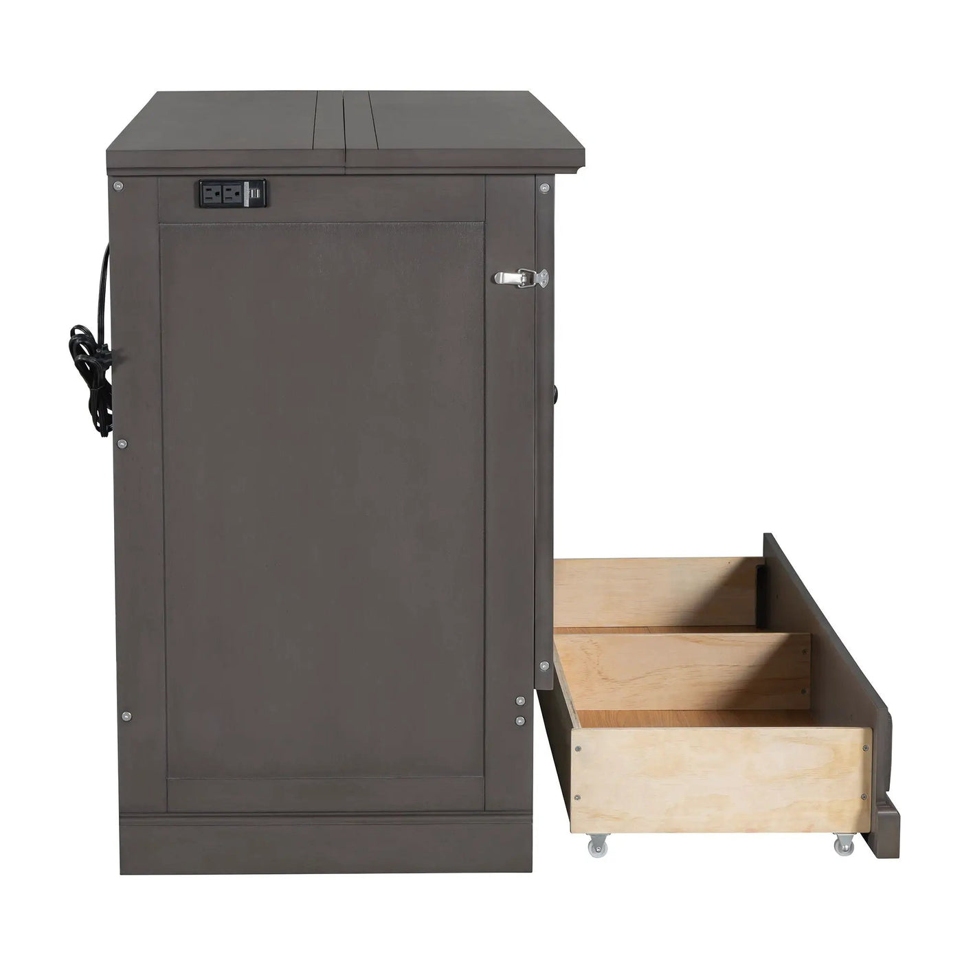 Murphy Bed Chest Cube Cabinet With Charging Station And Large Storage Drawer by HouseOfZazla