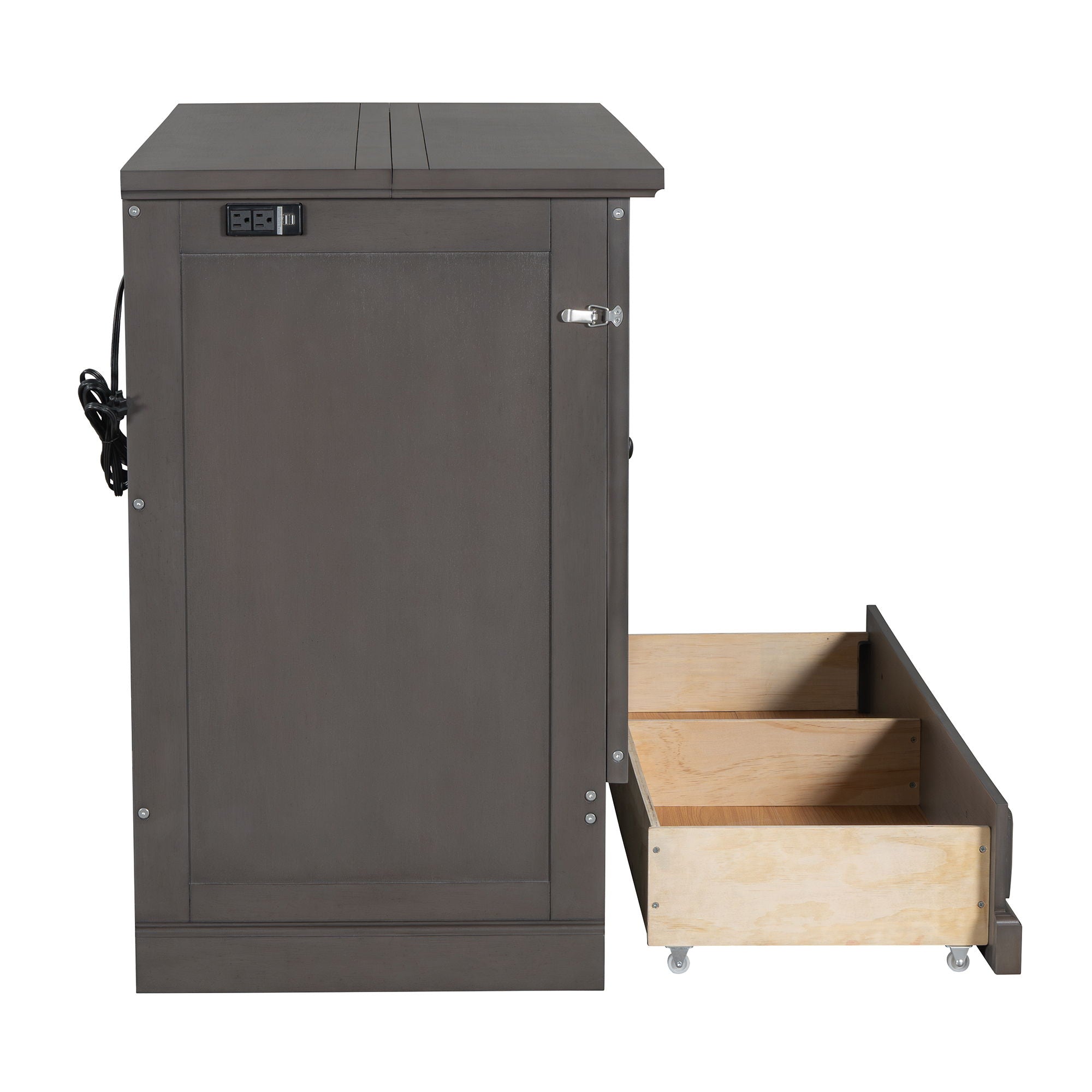 Murphy Bed Chest Cube Cabinet With Charging Station And Large Storage Drawer by HouseOfZazla