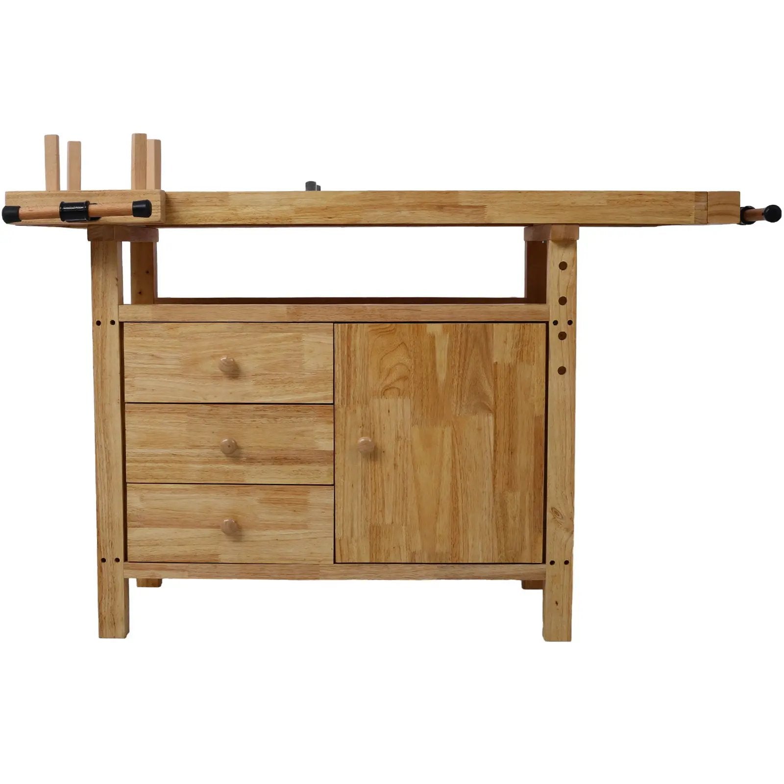 Wood Workbench For Garage Workshop And Home - Natural by HouseOfZazla