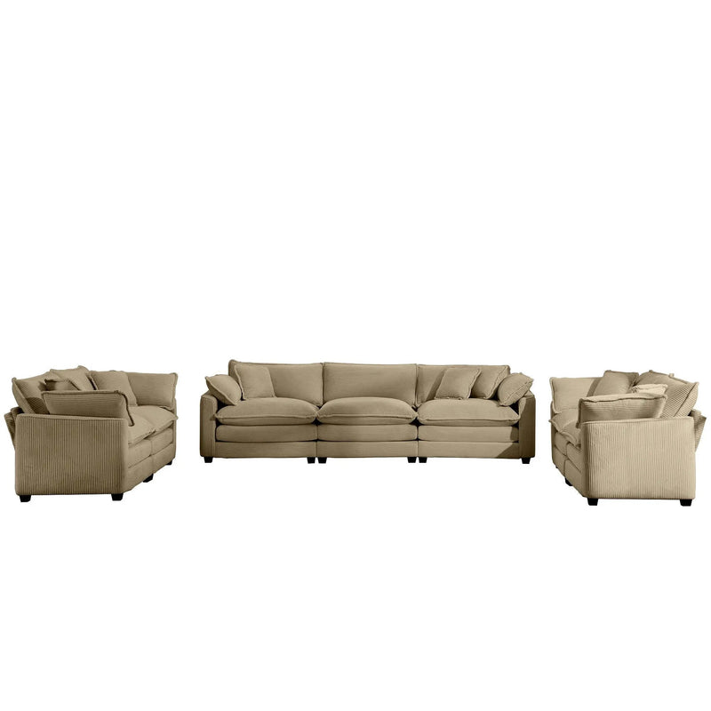 Elegant Oversized Sectional Sofa Set With Deep Seats And Flexible Layout by HouseOfZazla