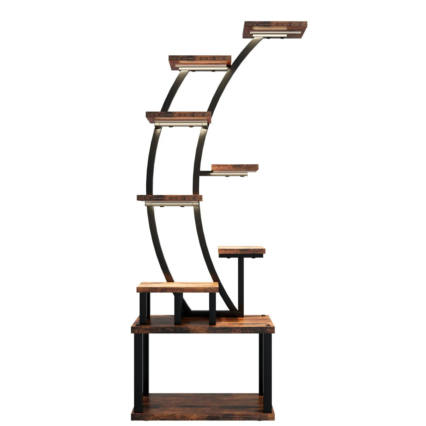 9 Tiered Indoor Plant Stand With 5 Adjustable Grow Lights by HouseOfZazla