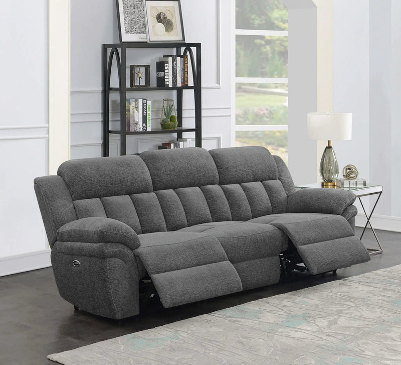Bahrain Upholstered Power Sofa Charcoal by Unique Piece Furniture