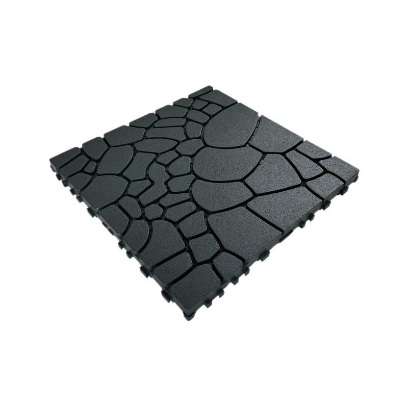 Stone Texture 12" Patio Deck Tiles - 44pcs by HouseOfZazla
