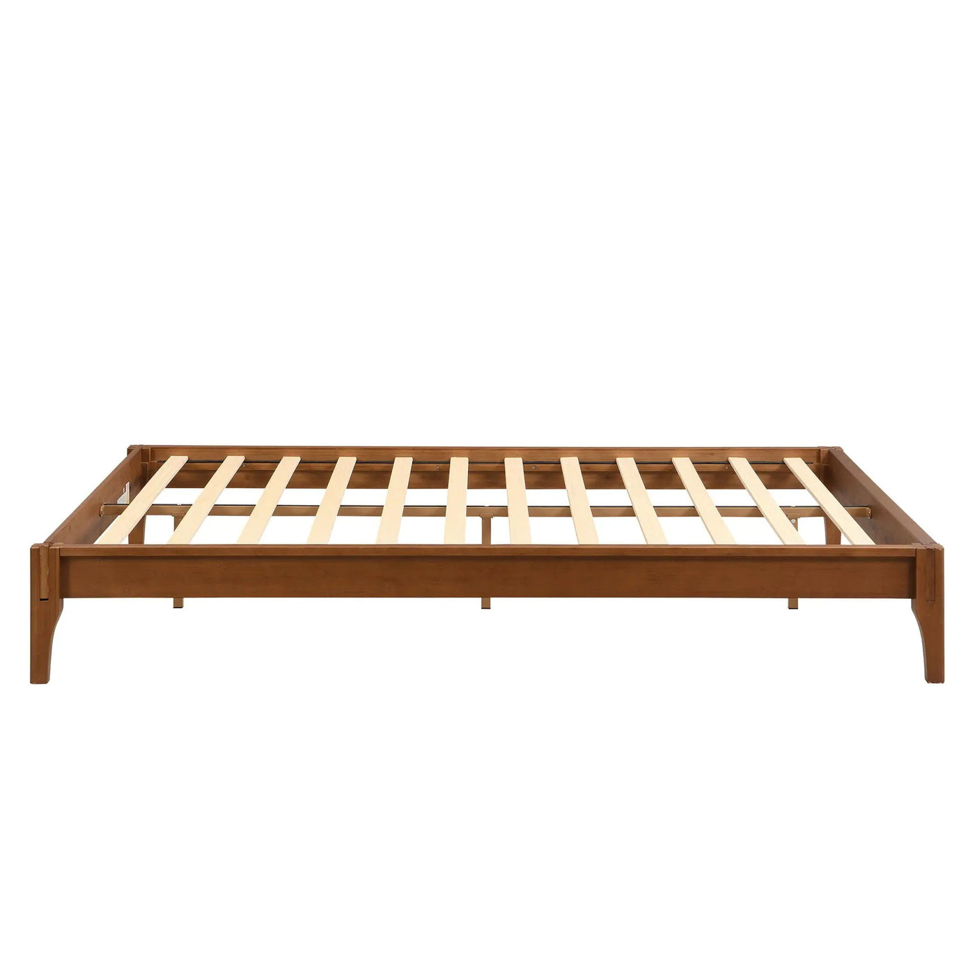 Solid Dry Bamboo Platform Bed Frame, With Slat Support by HouseOfZazla