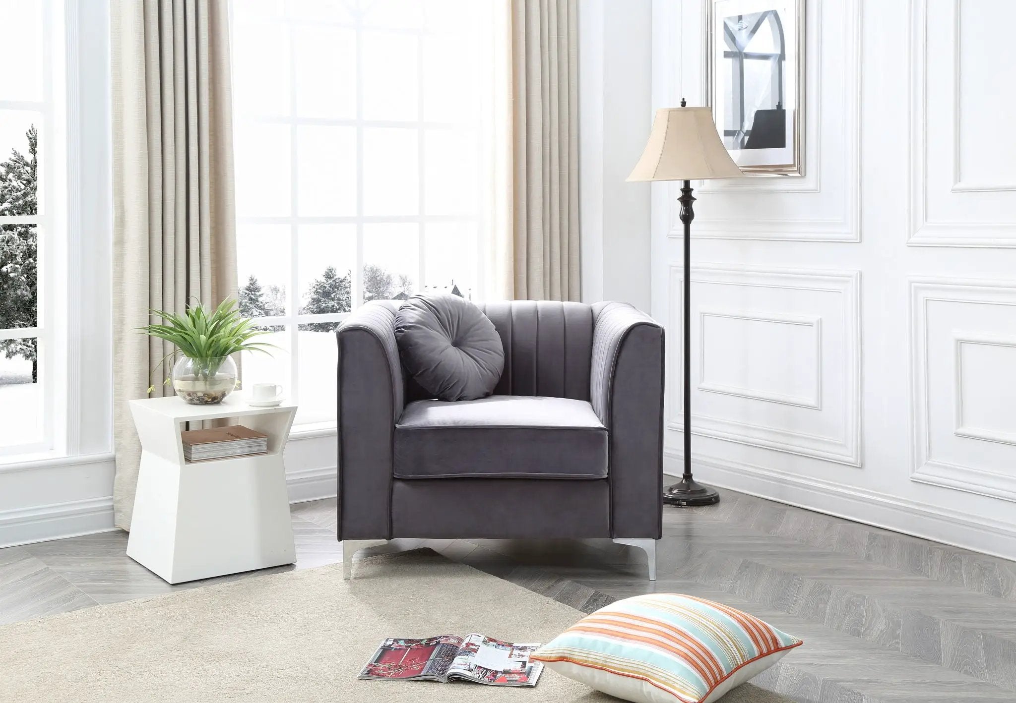 Contemporary Sloped Armchair by Unique Piece Furniture