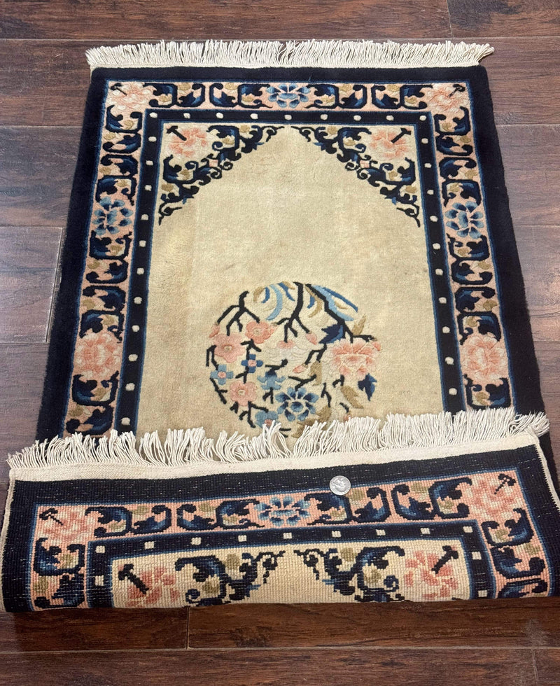 Chinese Peking Rug 2x3, Small Chinese Wool Carpet by Jewel Rugs