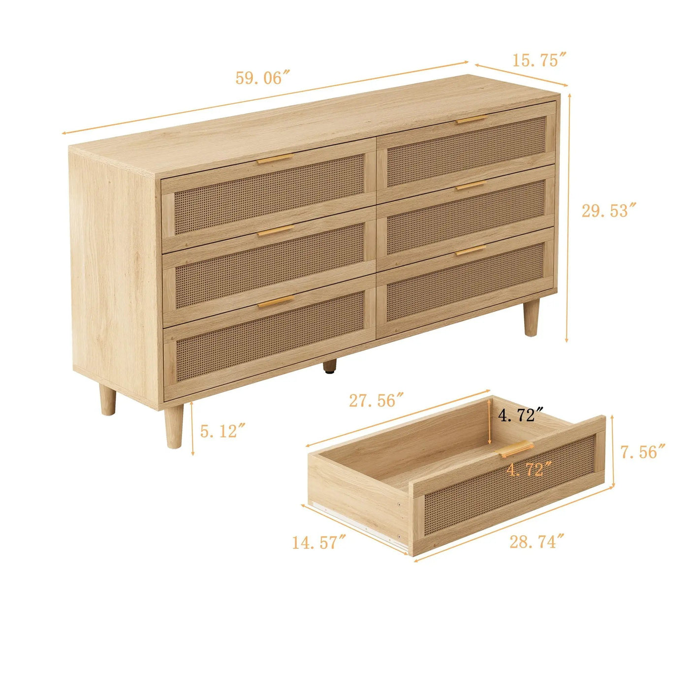 6 Drawer Storage Modern Cabinet For Bedroom by HouseOfZazla