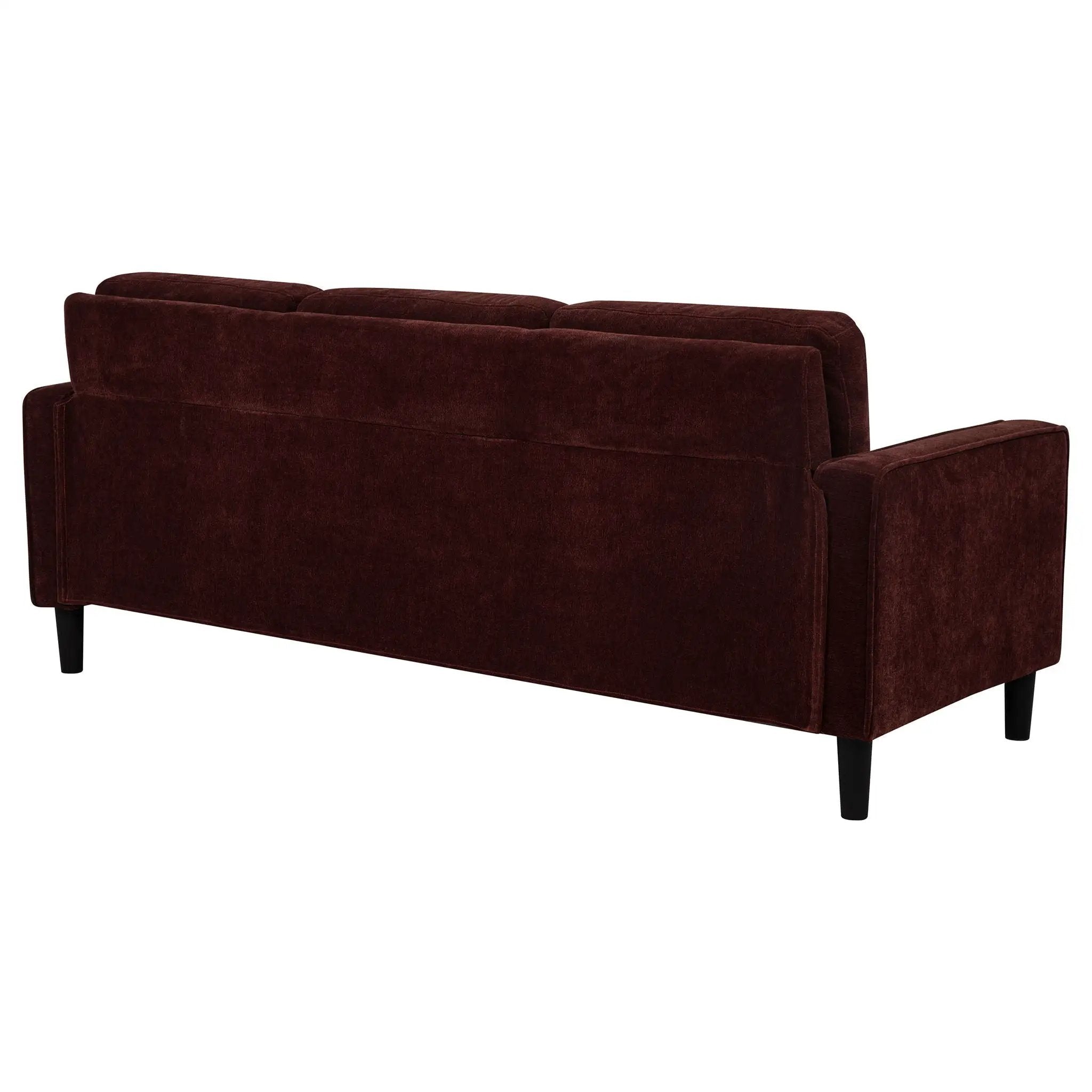 Ruth 77-inch Fabric Upholstered Track Arm Sofa Rust Red by Unique Piece Furniture
