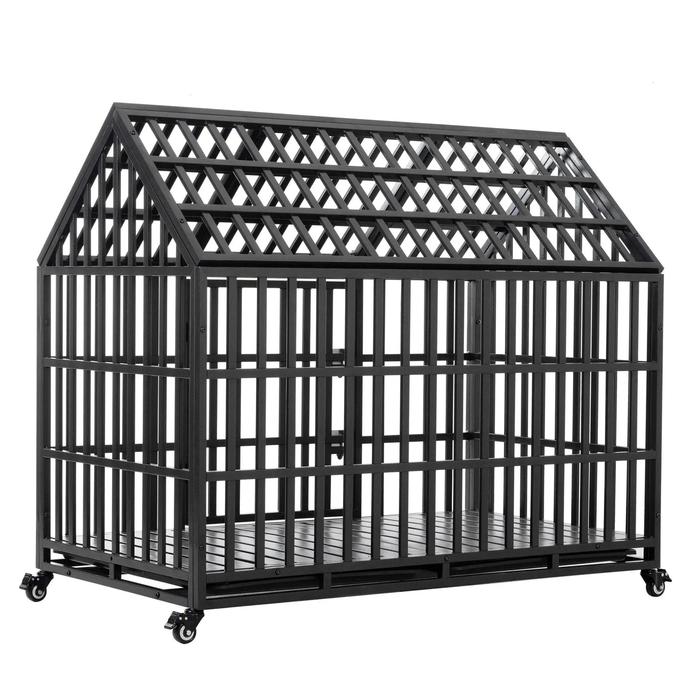 Heavy Duty Dog Crate Lockable Wheels by HouseOfZazla