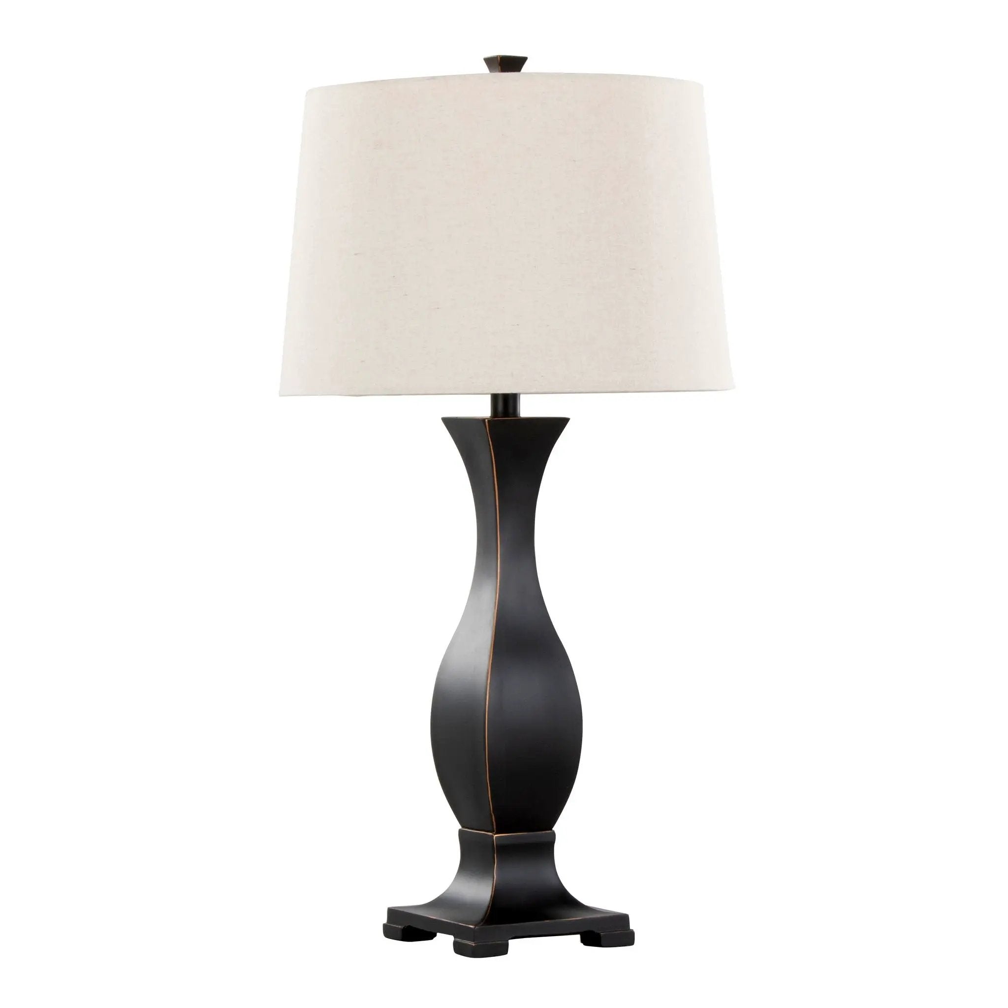 Riley - Contemporary Table Lamp (Set of 2) - Oil Rubbed Bronze / Oat by HouseOfZazla