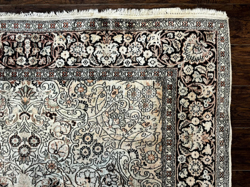 Silk Indian Kashmiri Rug 6x9 by Jewel Rugs