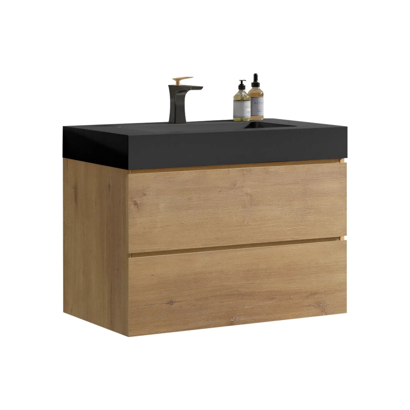 Alice Natural Oak Bathroom Vanity With Sink by HouseOfZazla