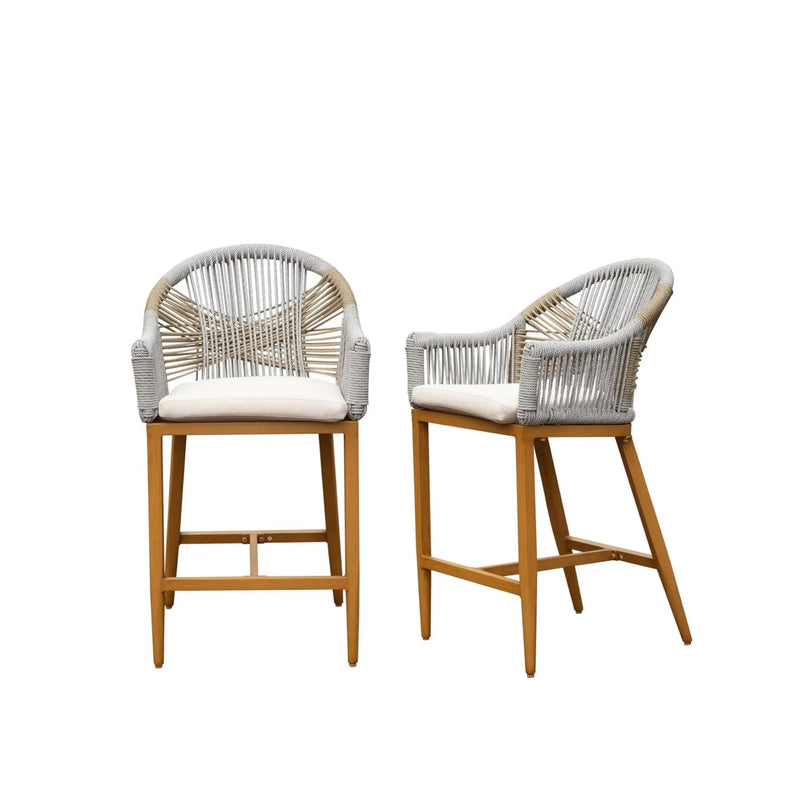 Bar Stools Set of 2 with Arm and Backrest by HouseOfZazla