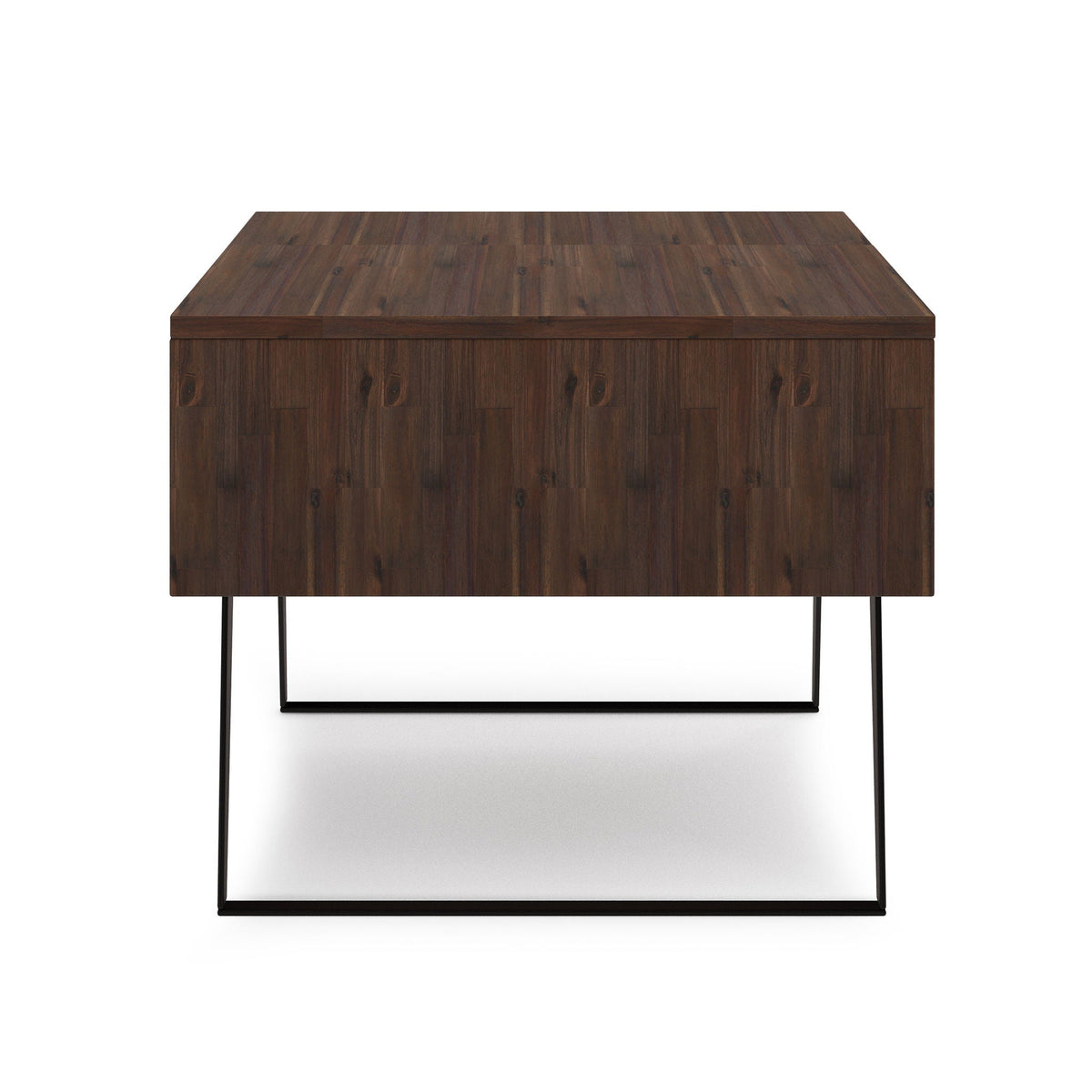 Lift Top Coffee Table with Storage Compartment - Distressed Charcoal Brown, photo 10 of 11