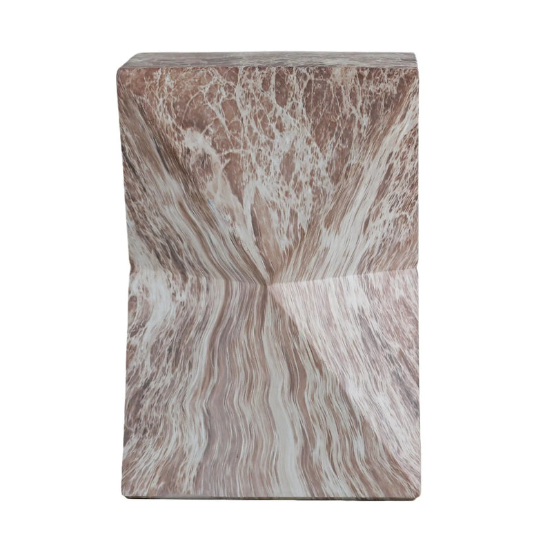Round Outdoor Geometric End Table - Marble by HouseOfZazla