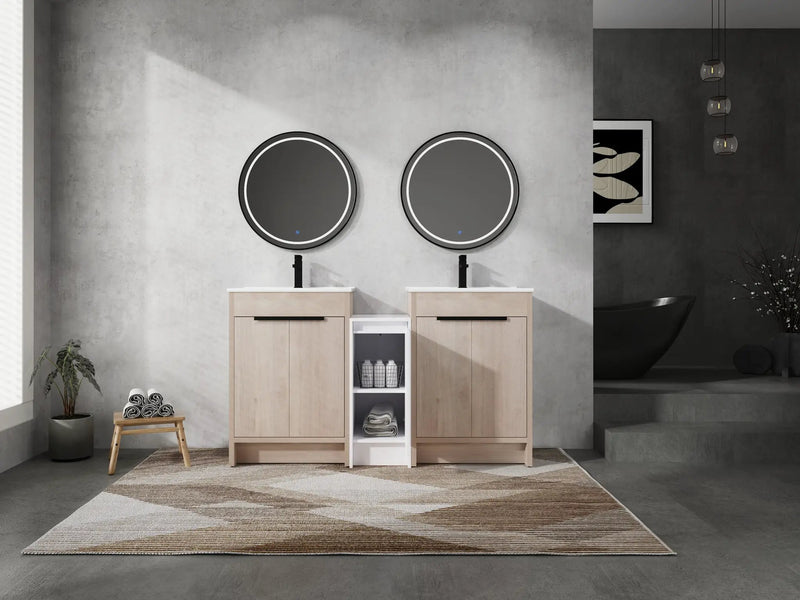 60 Inch Freestanding Bathroom Vanity with Ceramic Sink by HouseOfZazla