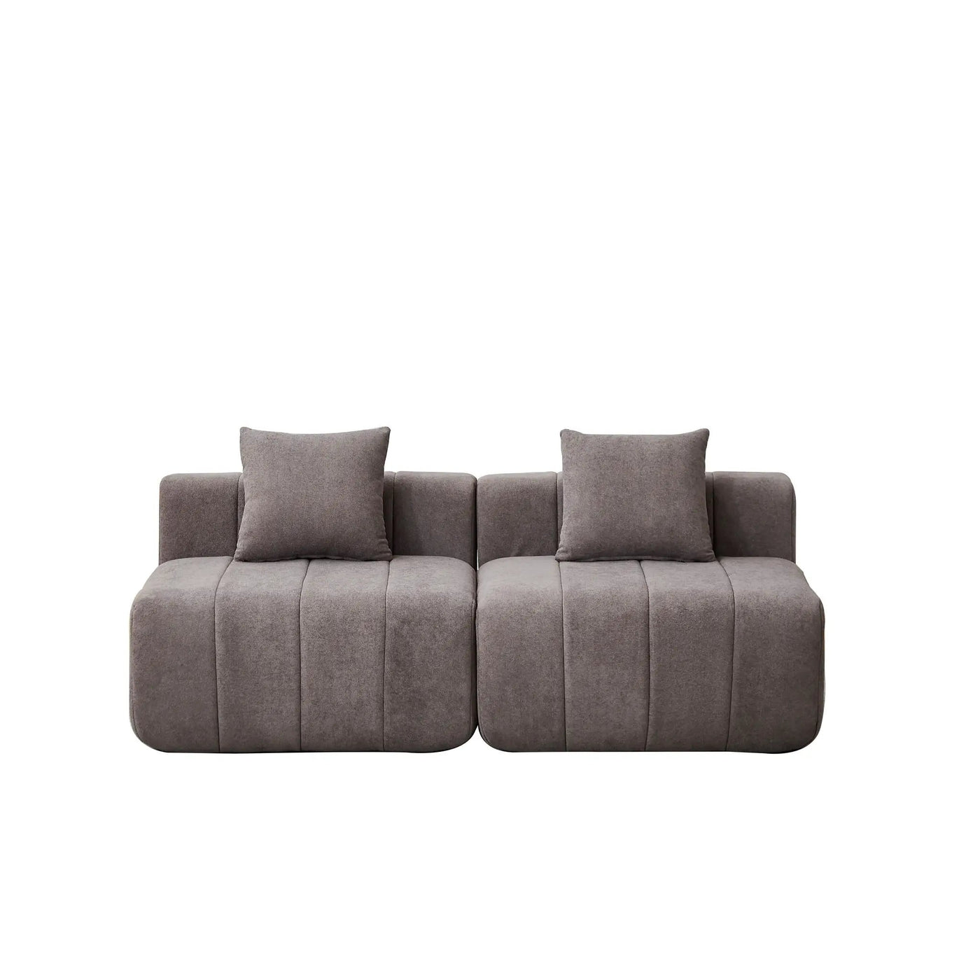 Modular Sectional Sofa With 2 Pillows, Symmetrical Design by HouseOfZazla