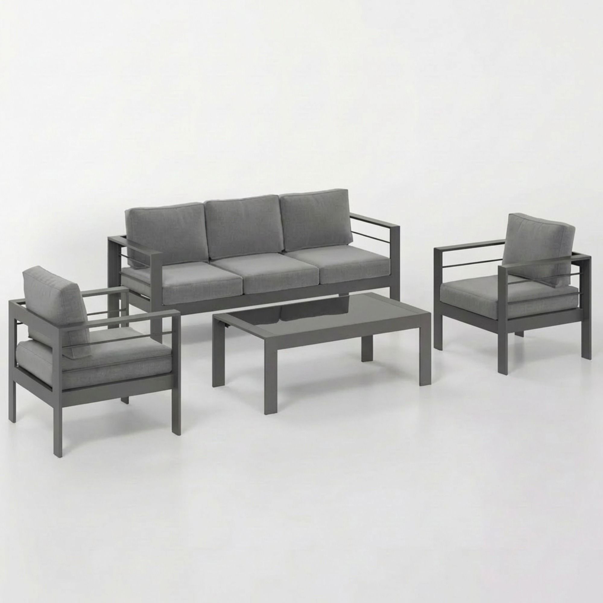 Outdoor Patio Set, All-Weather & Thick Cushions by HouseOfZazla