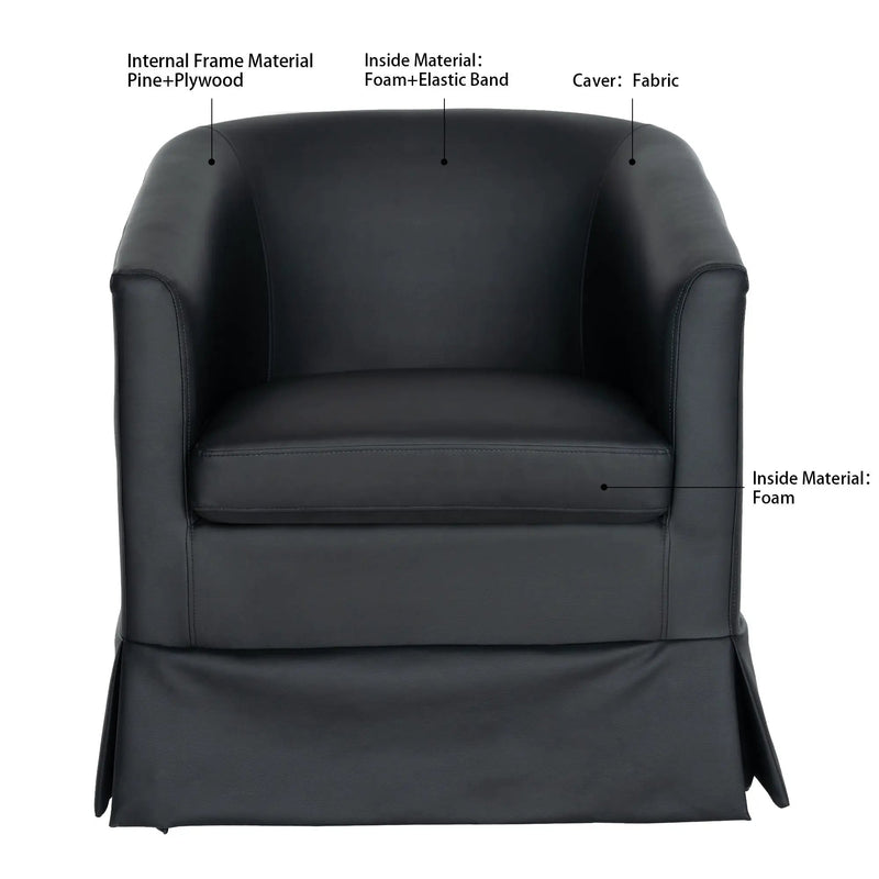27.36" Wide Swivel Chair by HouseOfZazla
