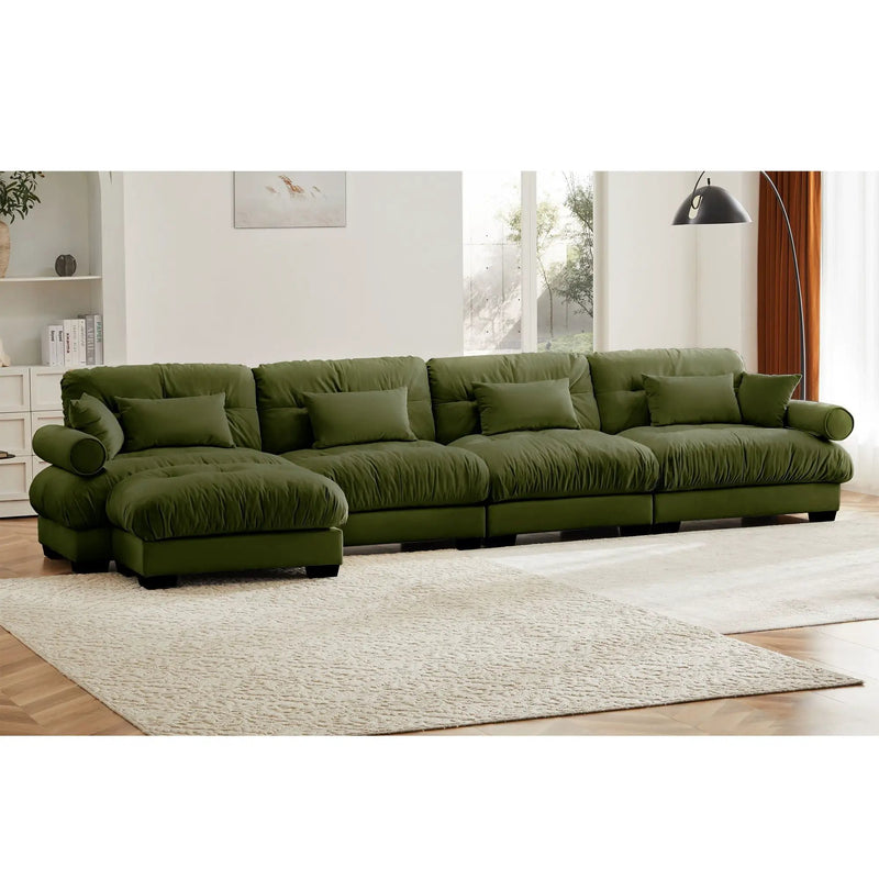 Super Comfort Oversized Modular Sectional Sofa With Movable Ottoman by Unique Piece Furniture