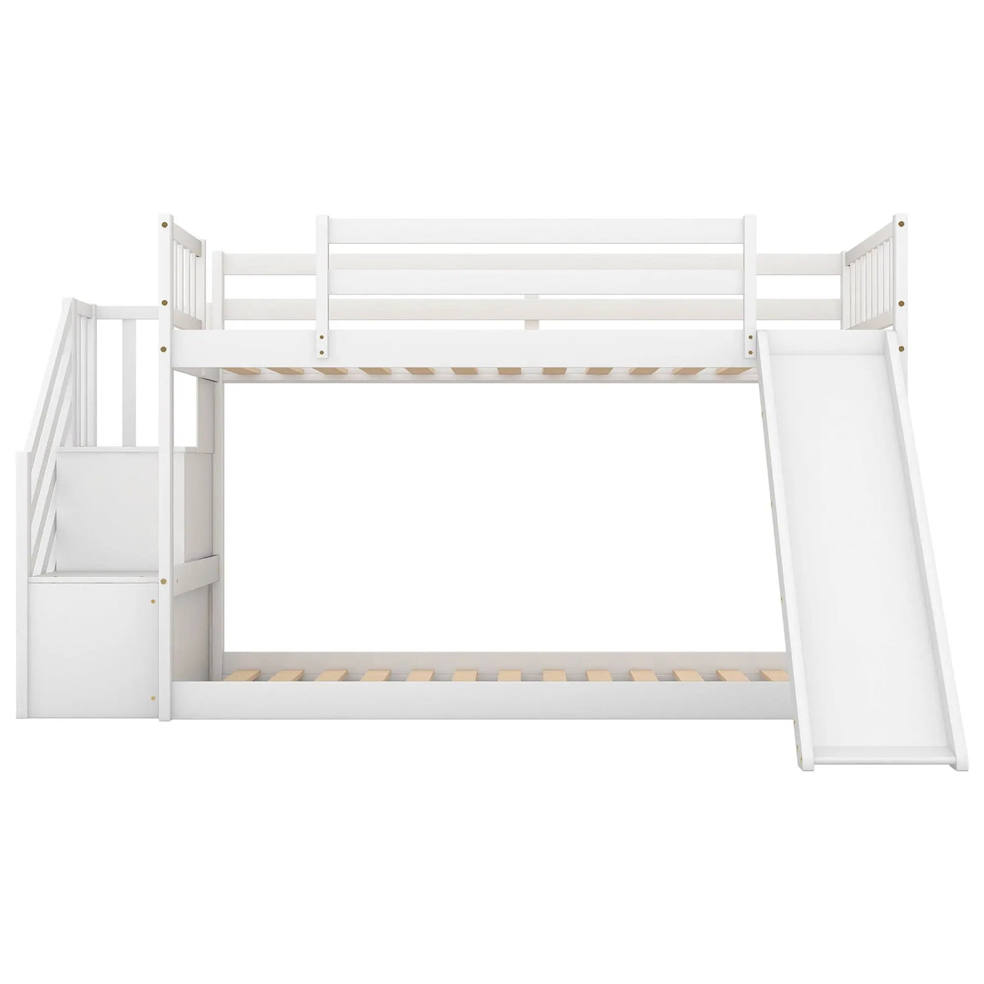 Bunk Bed With Convertible Slide And Stairway by HouseOfZazla