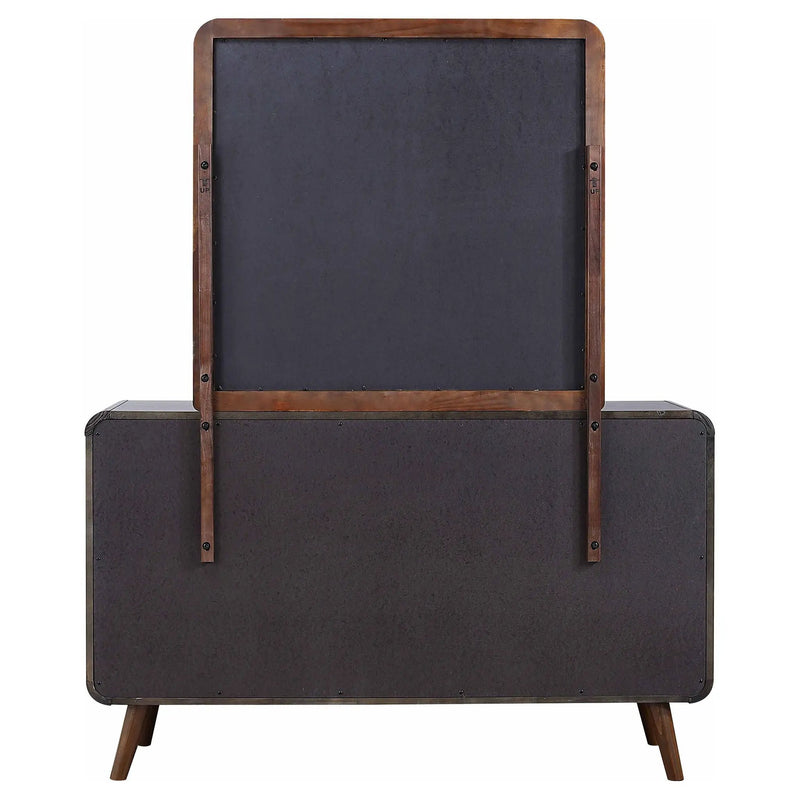 Robyn 6-drawer Dresser with Mirror Dark Walnut by Unique Piece Furniture