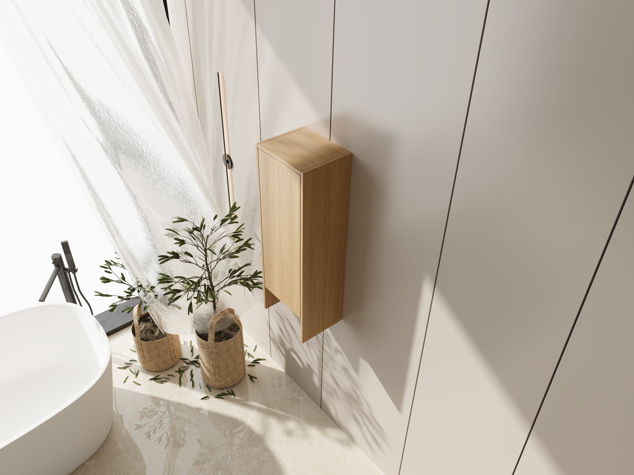 12 Inch Small Wall Mounted Side Cabinet by HouseOfZazla