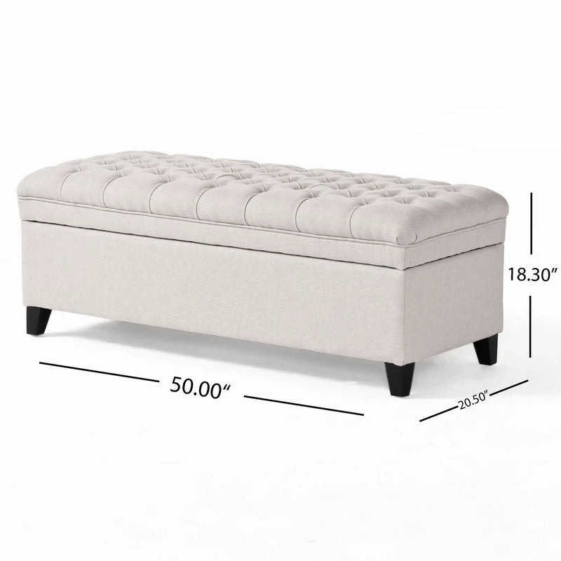 Juliana Storage Ottoman With Birch Legs by HouseOfZazla