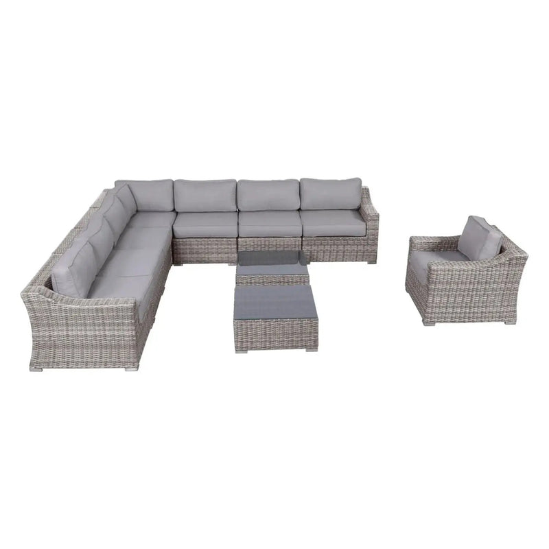 Outdoor Wicker Conversation Set With Cushions, All Weather by Unique Piece Furniture