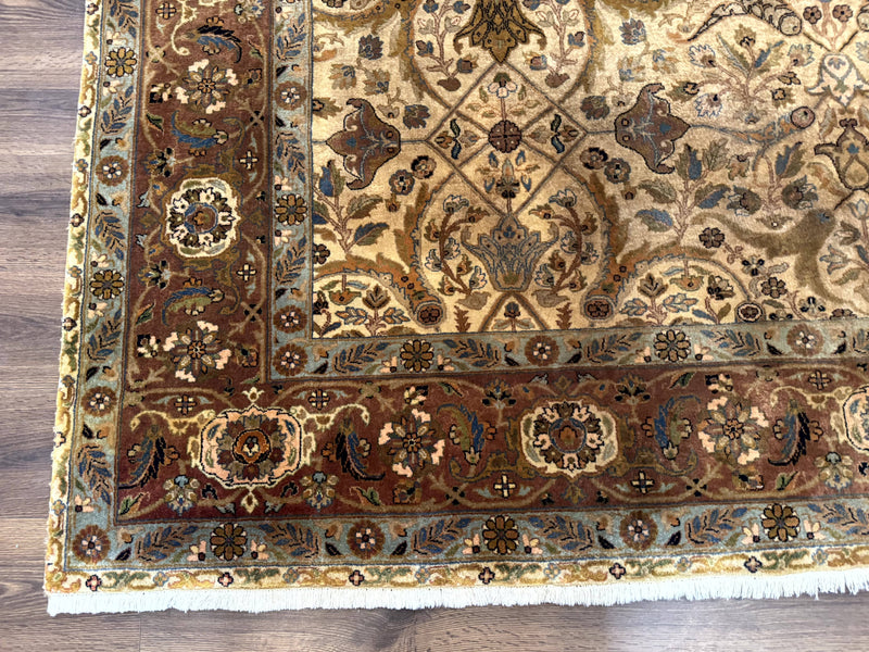Indo Persian Rug 8x10, Teawash Bidjar Carpet, Allover Pattern by Jewel Rugs