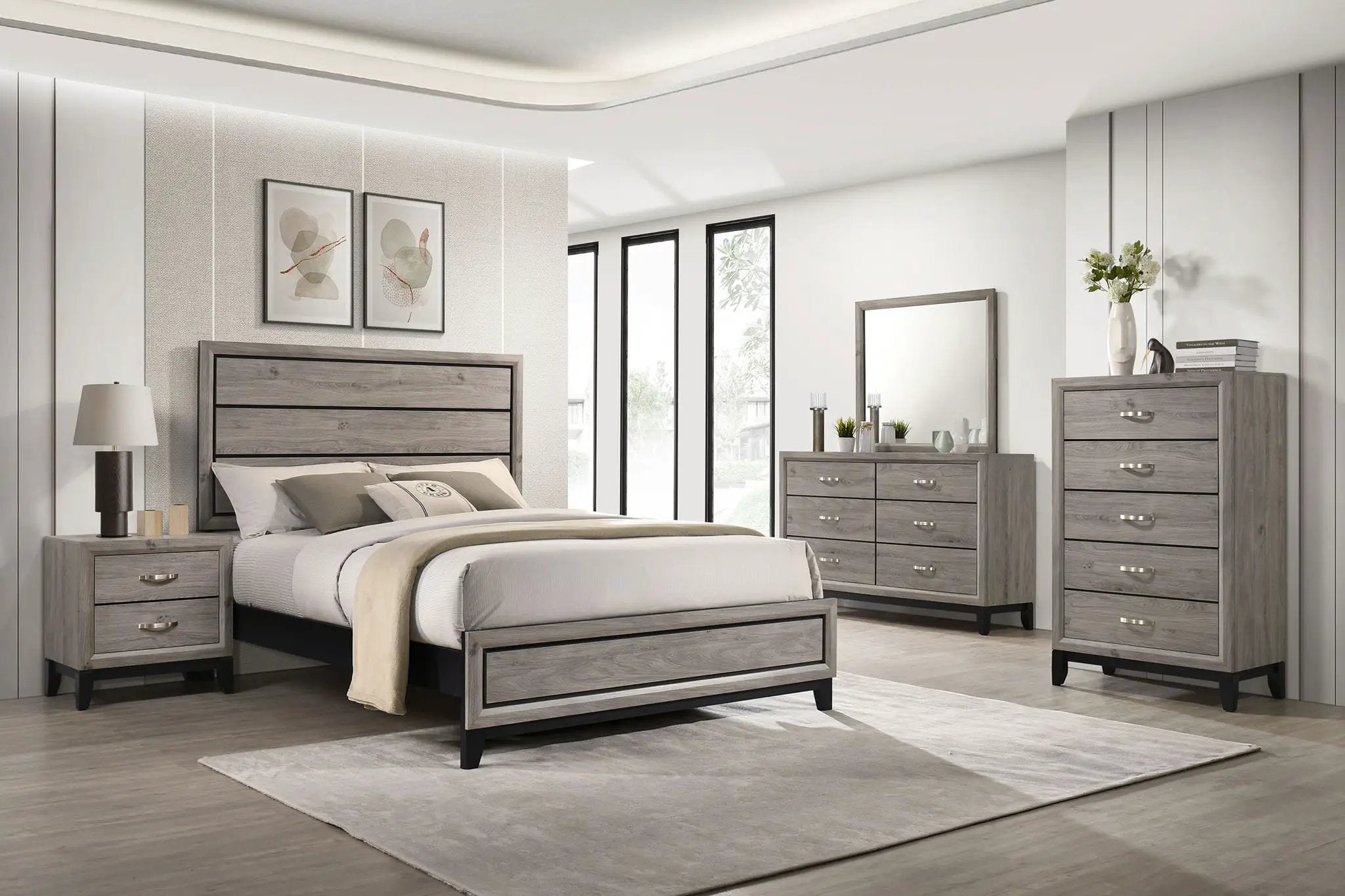 Watson Five-piece California King Bedroom Set Light Taupe by Unique Piece Furniture