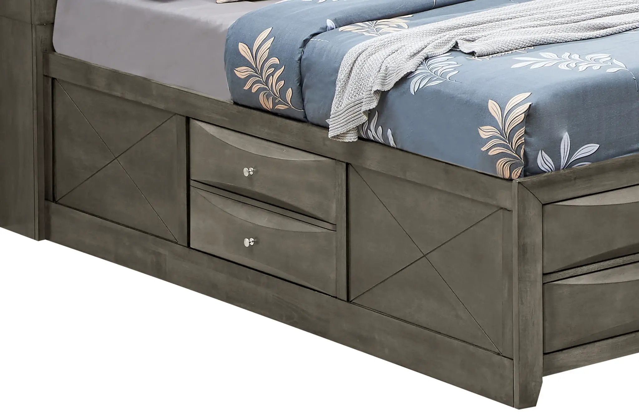 Modern Design Storage Bed With Bookcase Headboard by HouseOfZazla