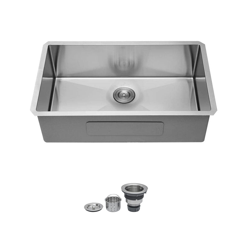 Undermount Stainless Steel Kitchen Sink, Deep Single Bowl Basin by HouseOfZazla