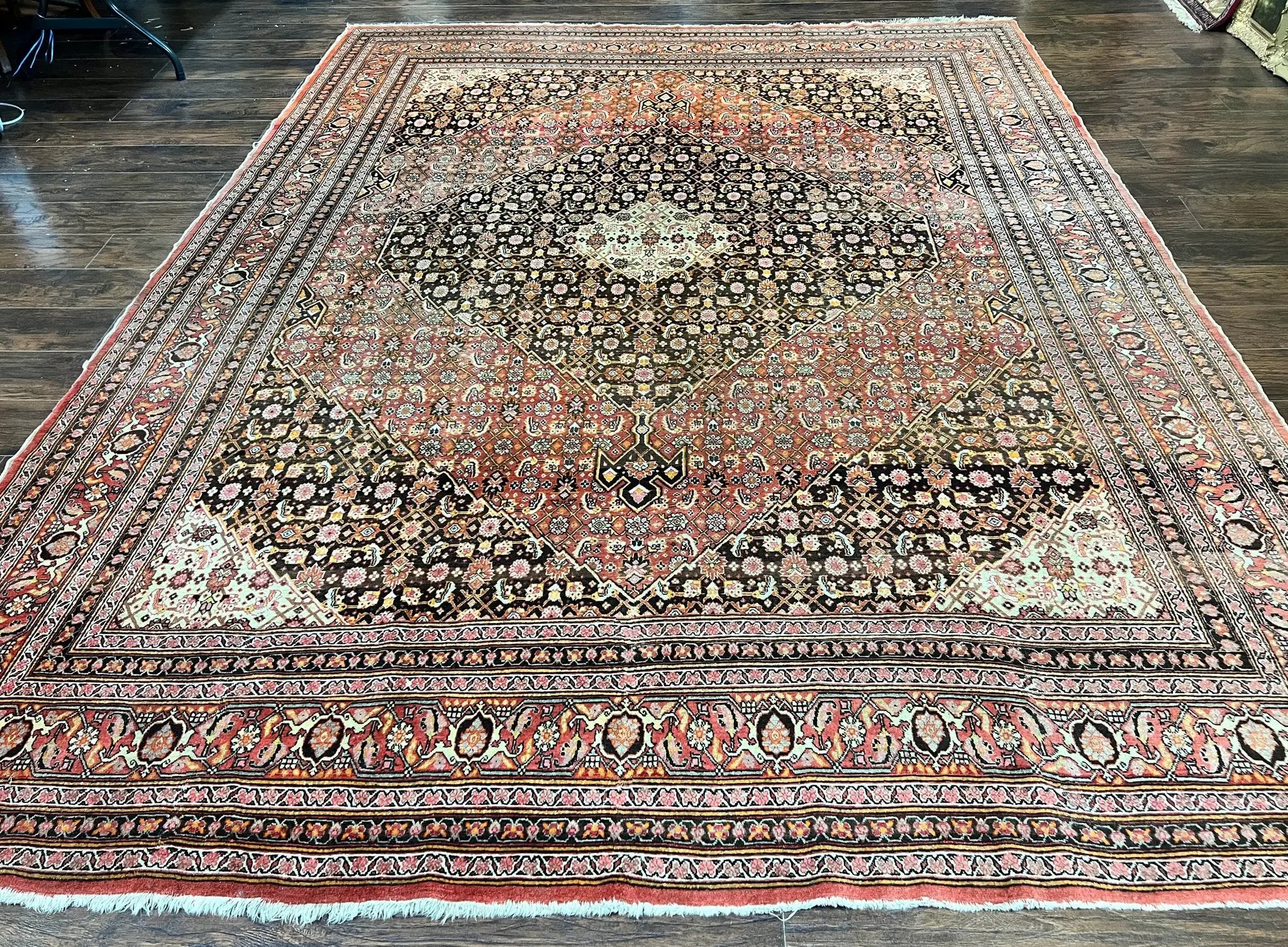 Rare Antique Persian Tabriz Rug 9x12, Red, Handmade, Wool by Jewel Rugs