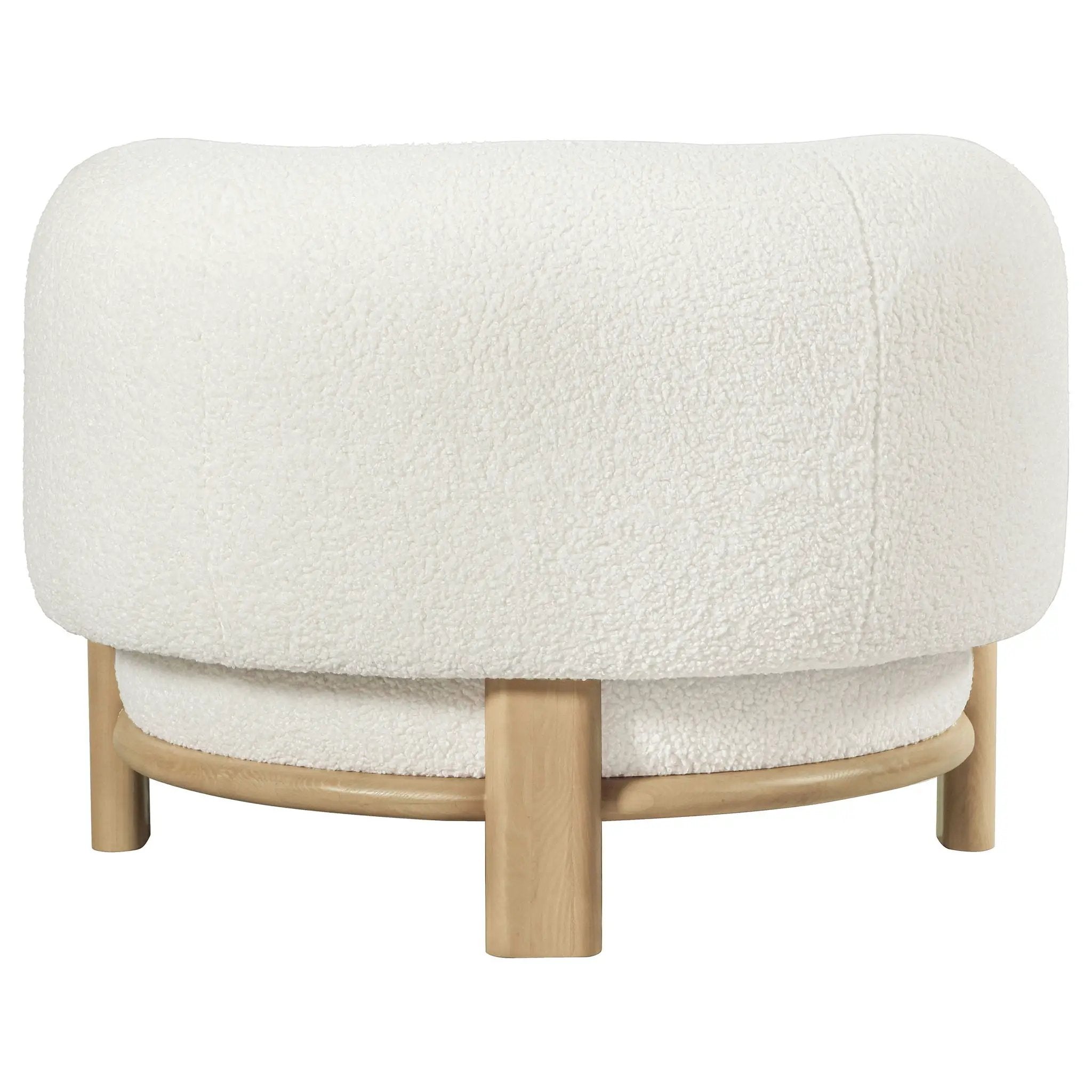 Lawler Upholstered Barrel Back Accent Chair Ivory and Natural by Unique Piece Furniture