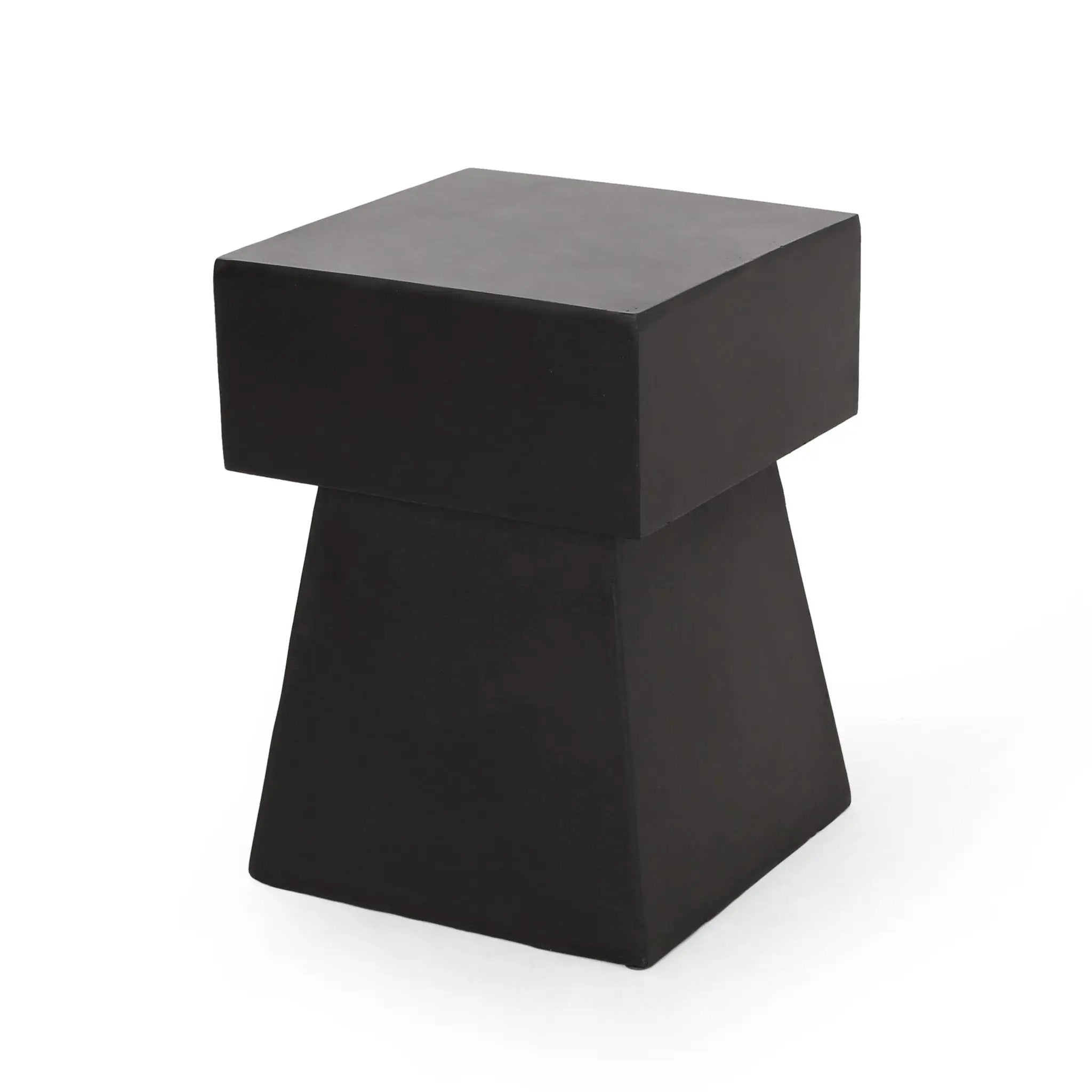 Outdoor Side Table, Patio End Table - Black by HouseOfZazla