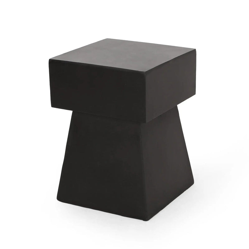 Outdoor Side Table, Patio End Table - Black by HouseOfZazla
