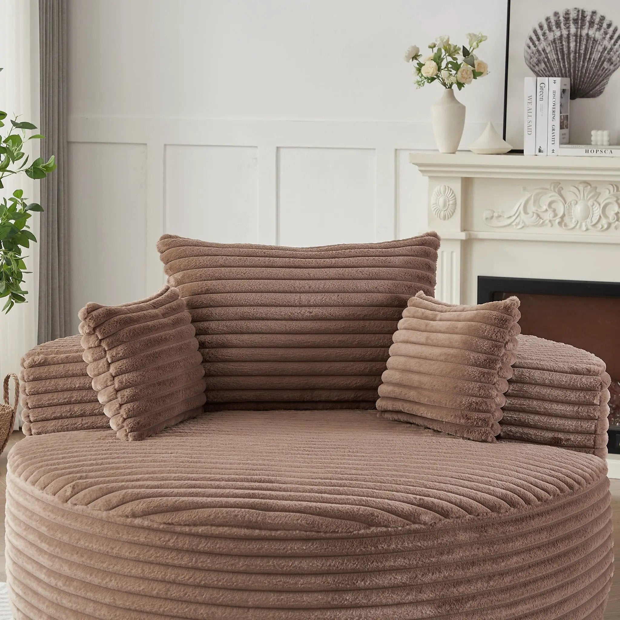 Modern Single Sofa With Backrest Pillow For Living Room by HouseOfZazla