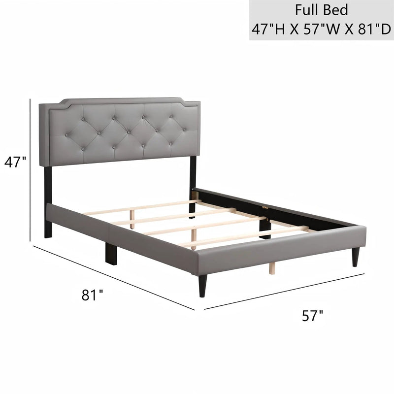 Button Tufted Bed Charming For Cozy Spaces by Unique Piece Furniture