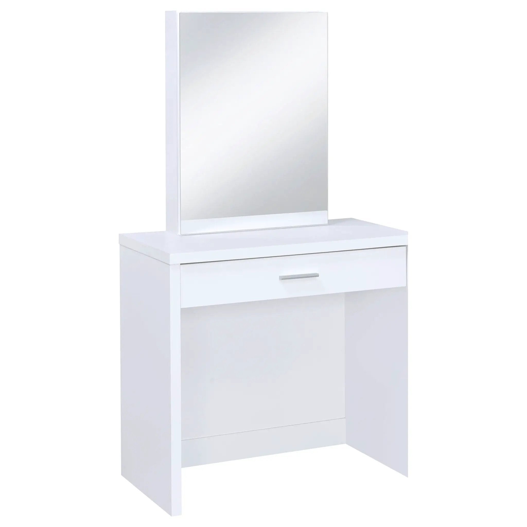 Harvey Vanity Set with Lift-Top Stool White by Unique Piece Furniture