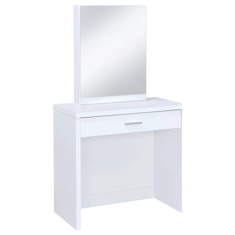 Harvey Vanity Set with Lift-Top Stool White by Unique Piece Furniture