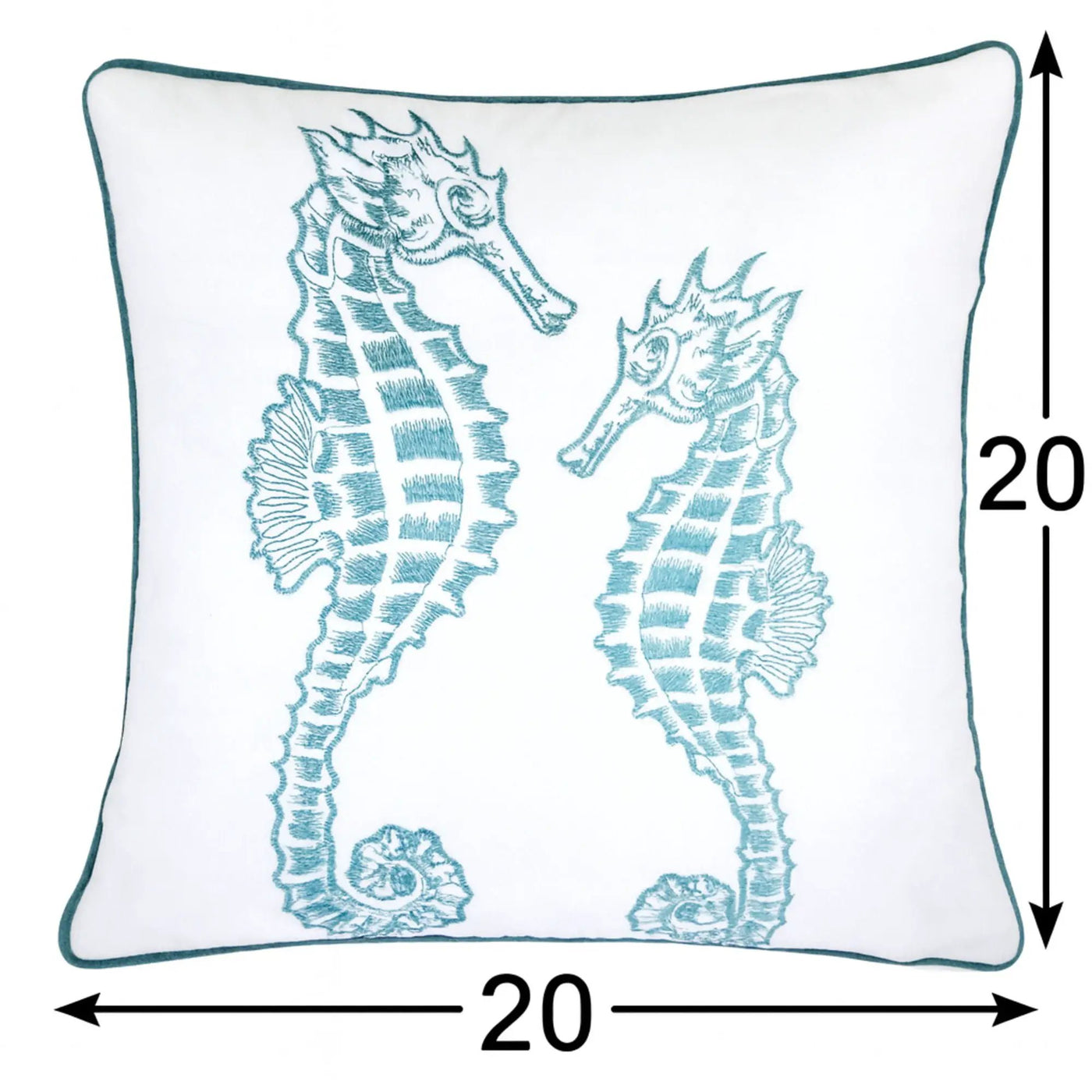 Seahorses Pillow Cover With Matching Back by HouseOfZazla