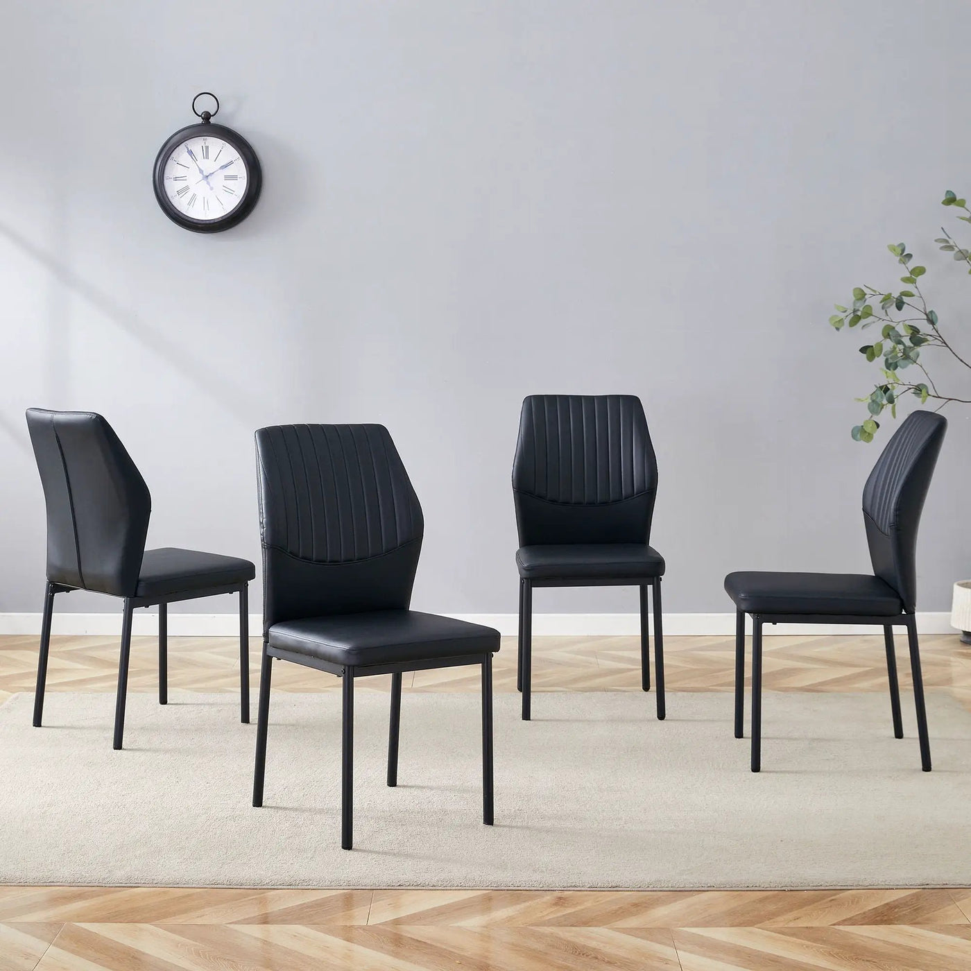 Ergonomic Simple Chair With Metal Leg by Unique Piece Furniture