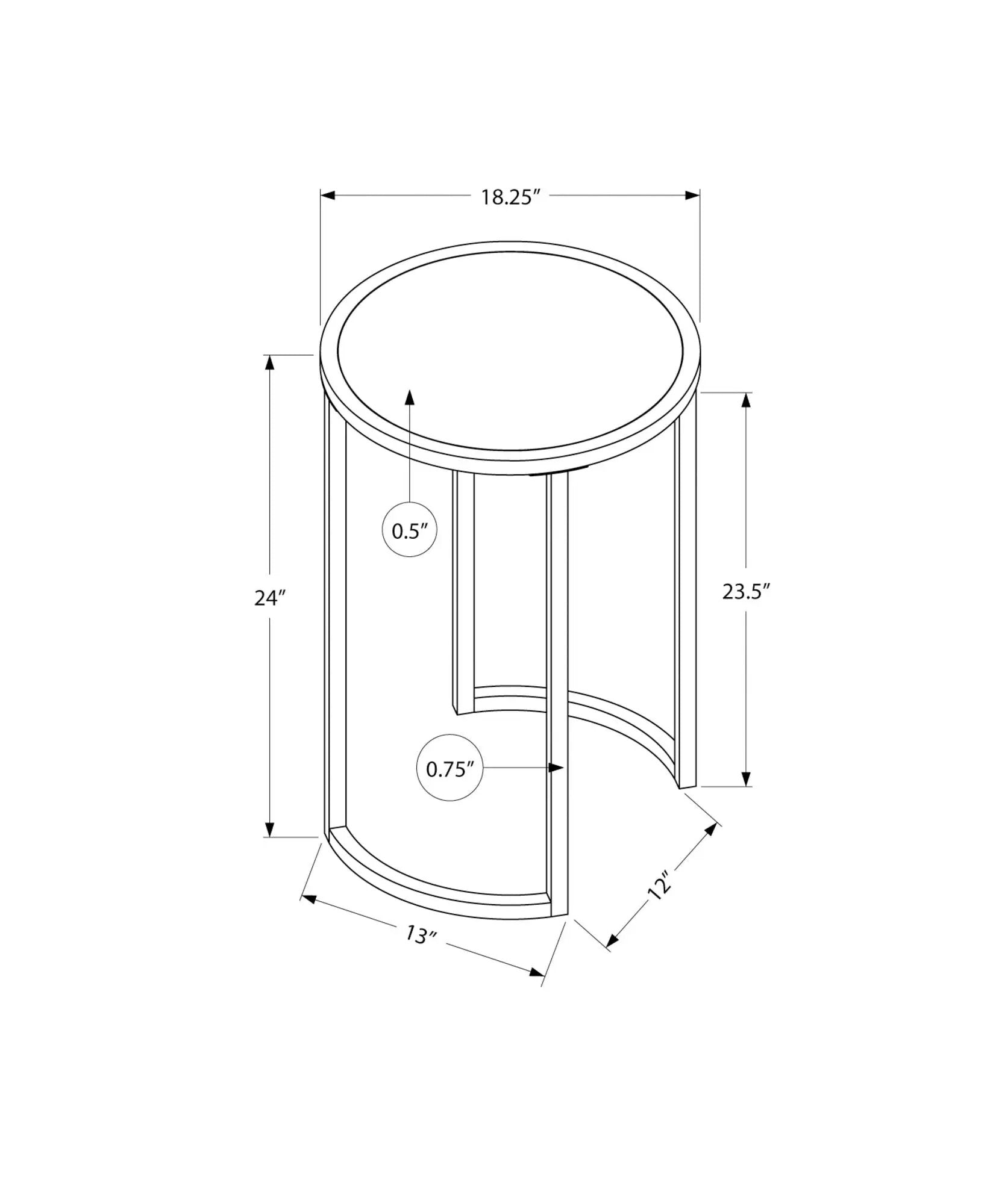 Round Accent Side Table, Contemporary & Modern by Unique Piece Furniture