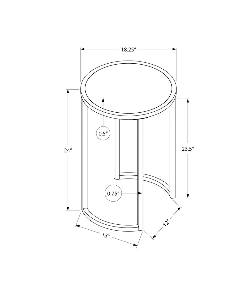 Round Accent Side Table, Contemporary & Modern by HouseOfZazla