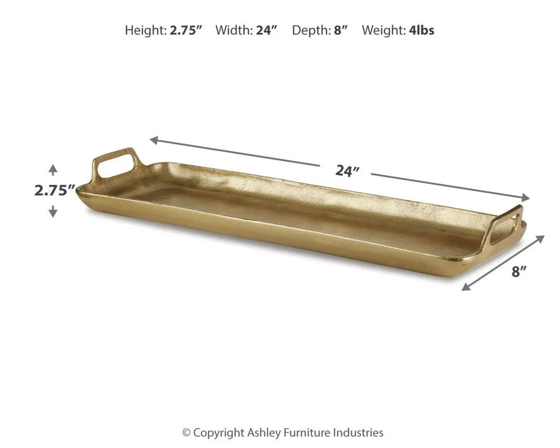 Posy - Tray - Gold Finish by Unique Piece Furniture