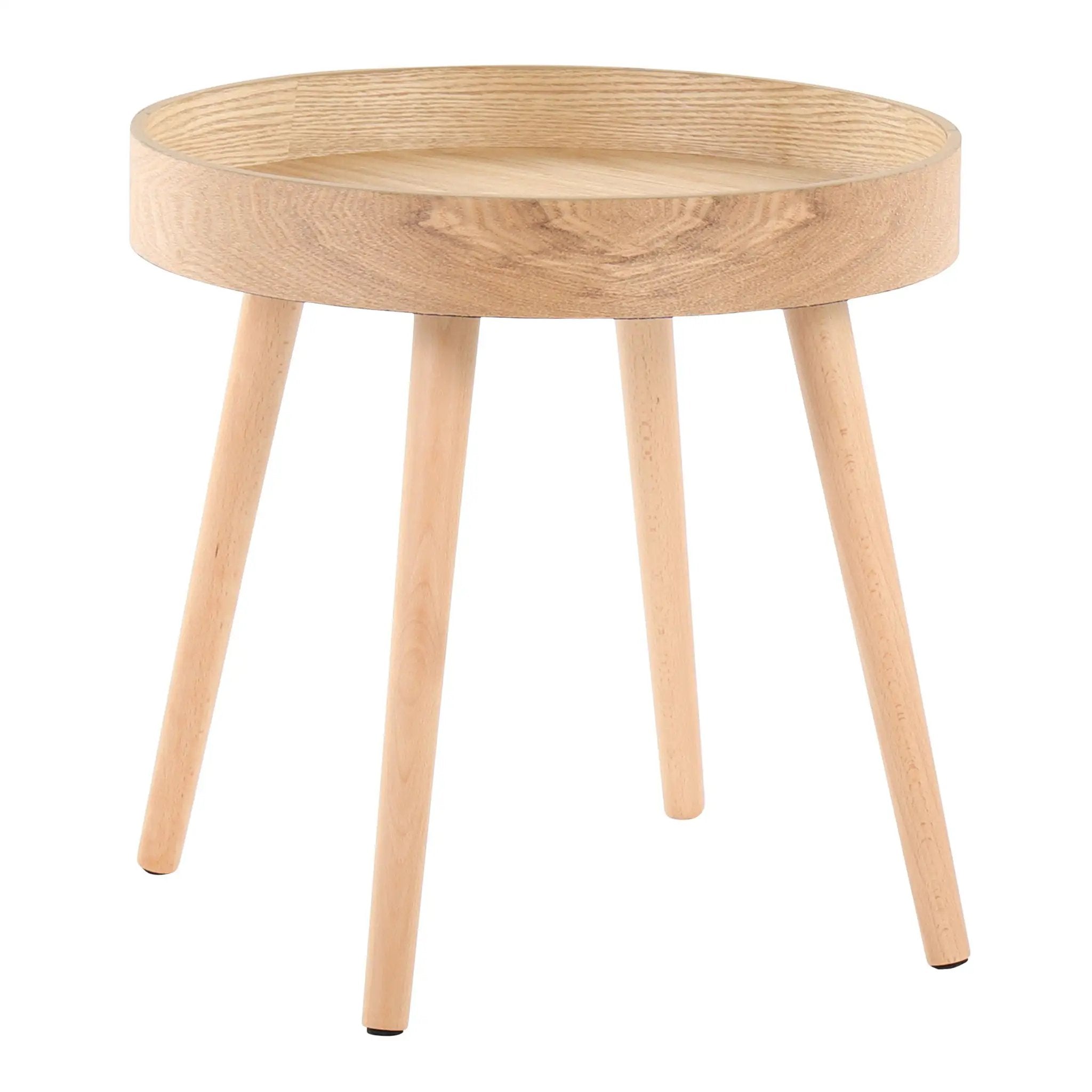Pebble - Mid-Century Modern Side Table Set - Natural by HouseOfZazla