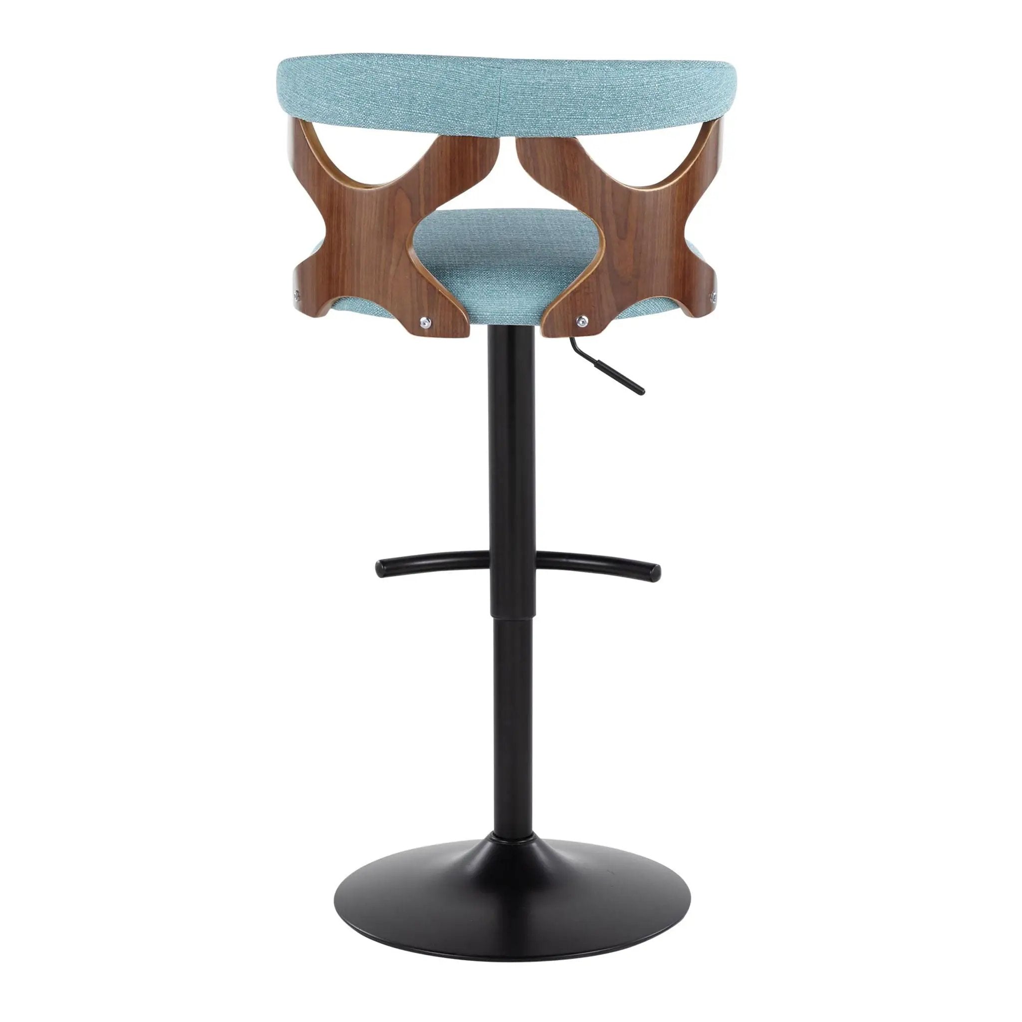 Gardenia - Contemporary Adjustable Barstool, Swivel With Rounded T Footrest (Set of 2) by Unique Piece Furniture