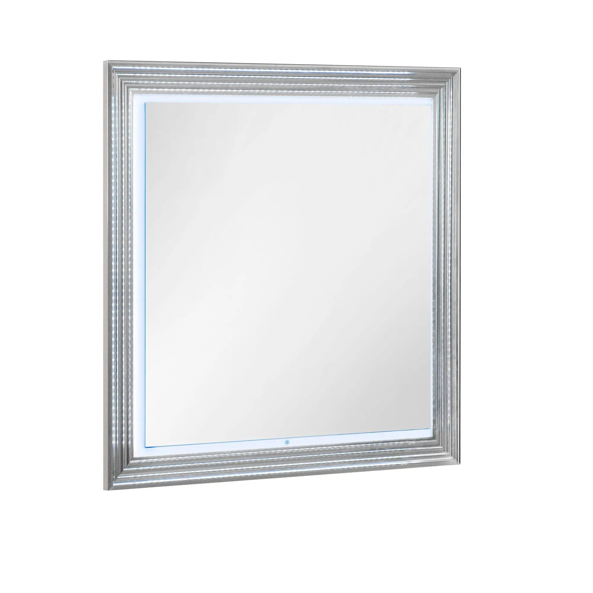 Moon - Marble Mirror With LED - White by Unique Piece Furniture