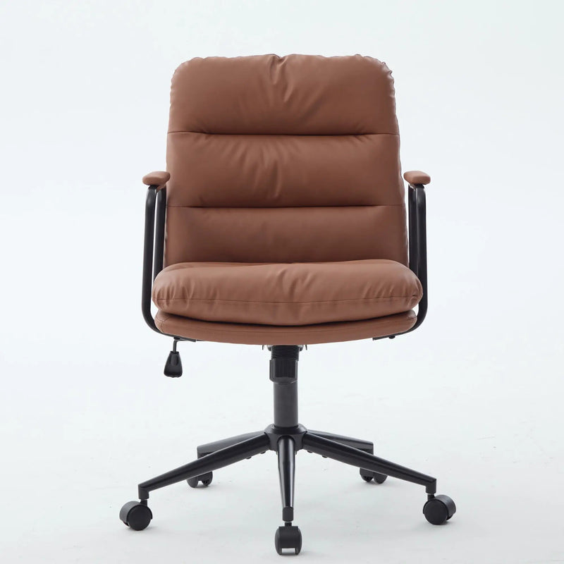 Mid Back Home Office Desk Task Chair with Wheels and Arms by HouseOfZazla